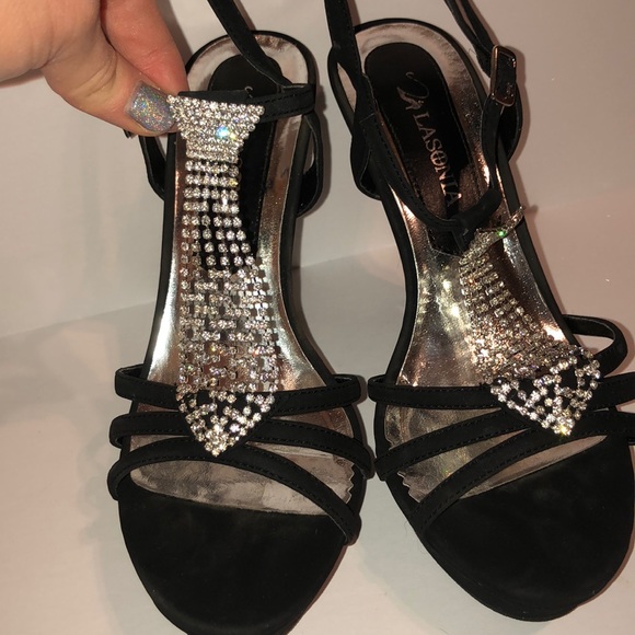 Black & Diamond Heels - Picture 2 of 7